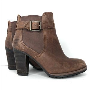 Timberland Stratham Heights Pull On Chelsea Heeled Boots Shoes 6.5